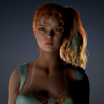 Aurora &ndash Realistic Young Woman 3D Character Fully Rigg