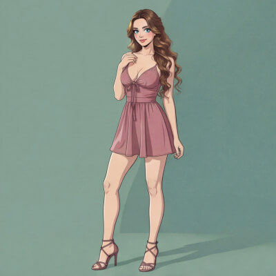 Lila - Jeune Femme Cartoon Sexy - Pose Fixe