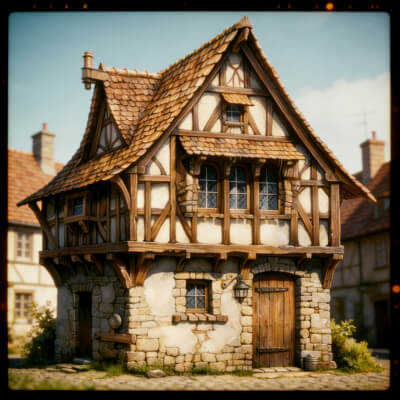 Medieval Half-Timbered House Chalet