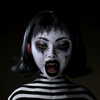 Mara &ndash The Painted Vampire - Horror Female Character -