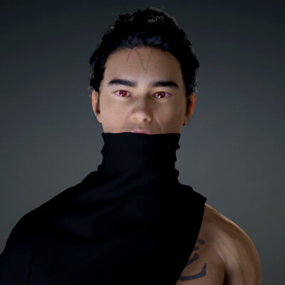 Mysterious Tattooed Warrior 3D