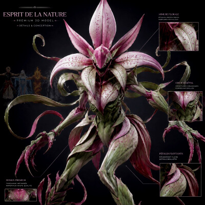 Nature Spirit Flower Creature Rigged Plant Monster