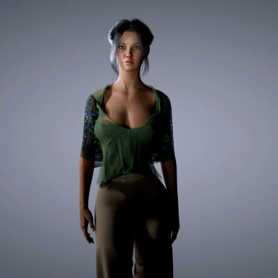 Realistic 3D Female Character &ndash Natural Elegance and E