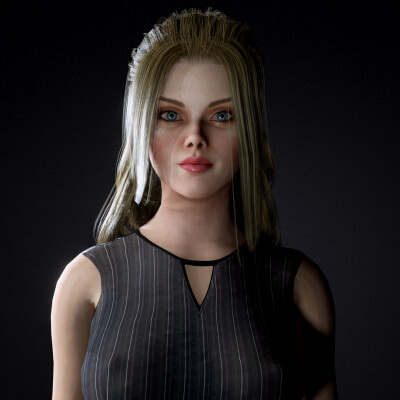 Realistic Female Character &ndash Elegant Woman Rigged
