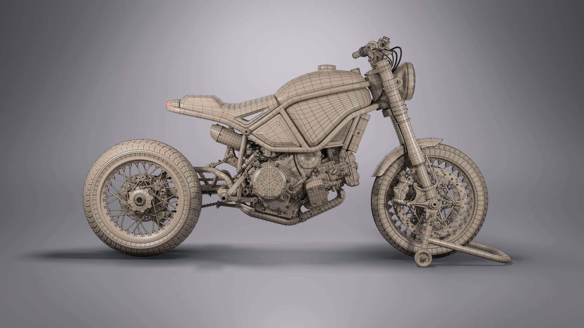 Custom Ducati Scrambler 3d Model