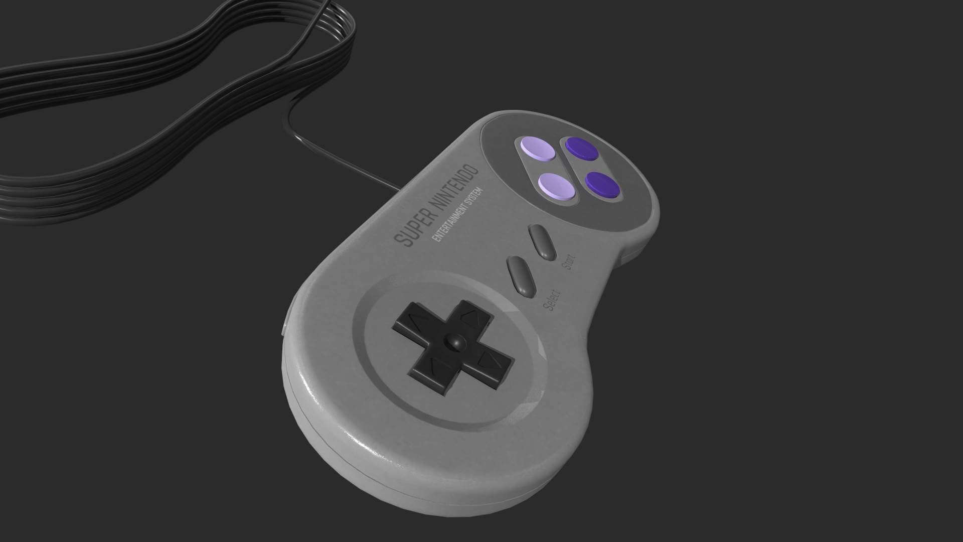 SNES Controller 3D Model by PuerquitoMenor