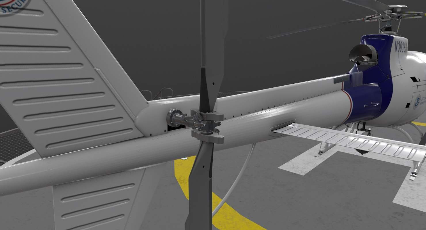AS-350 US Customs and Border Protection Animated 3D Model by pukamakara
