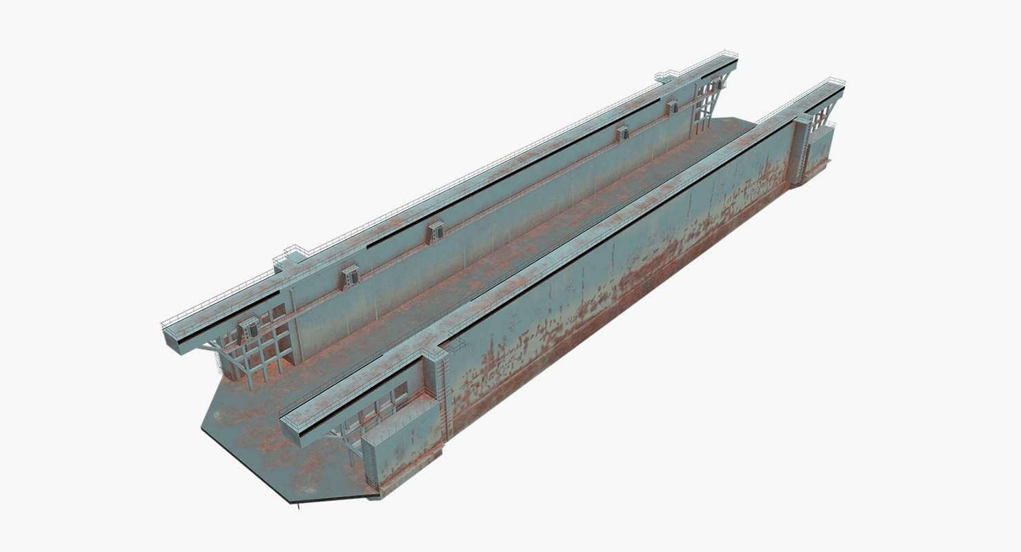 Dock 1. Dock 3d model. floating dock 3d model.