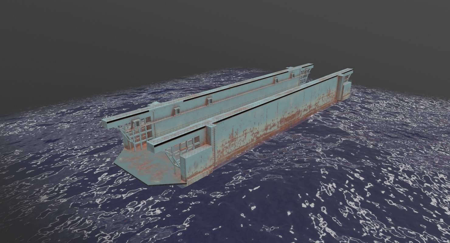 Dock 1. Floating dock 3d model. c7m1_docks. floating dock.