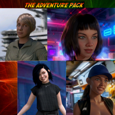 The Adventure Pack for Genesis 8 Female 4 for the Price of 2