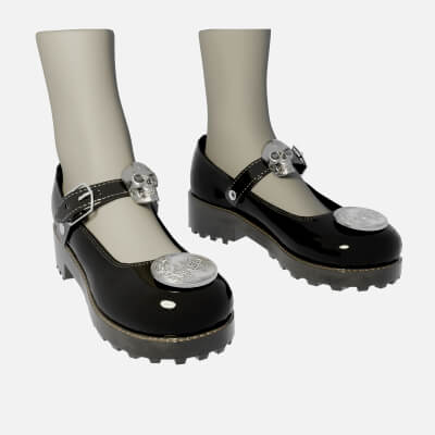 Gothic Platform Loafers for Game Characters