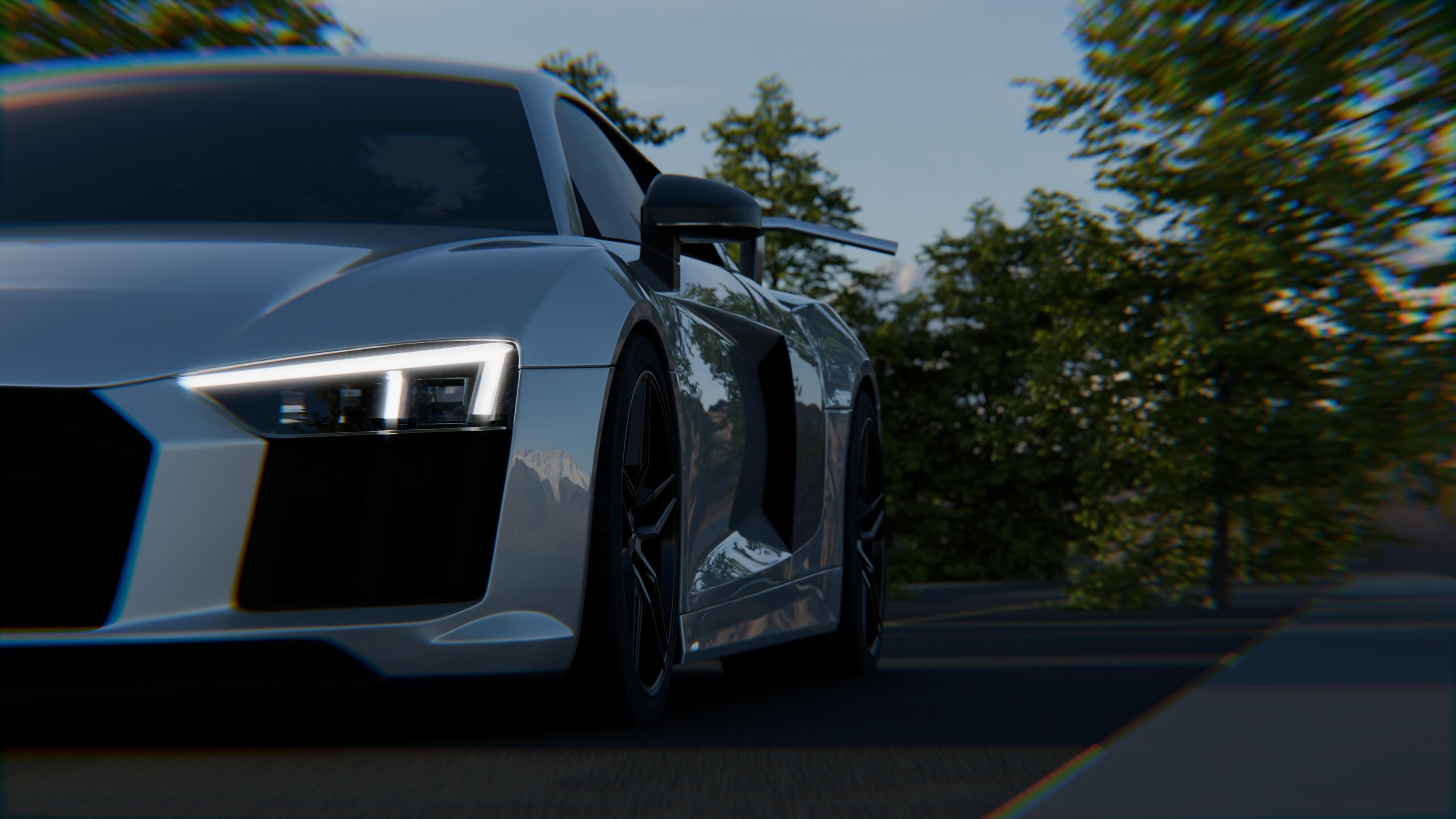 Chrome Velocity A Cinematic Audi R8 Digital Visualization