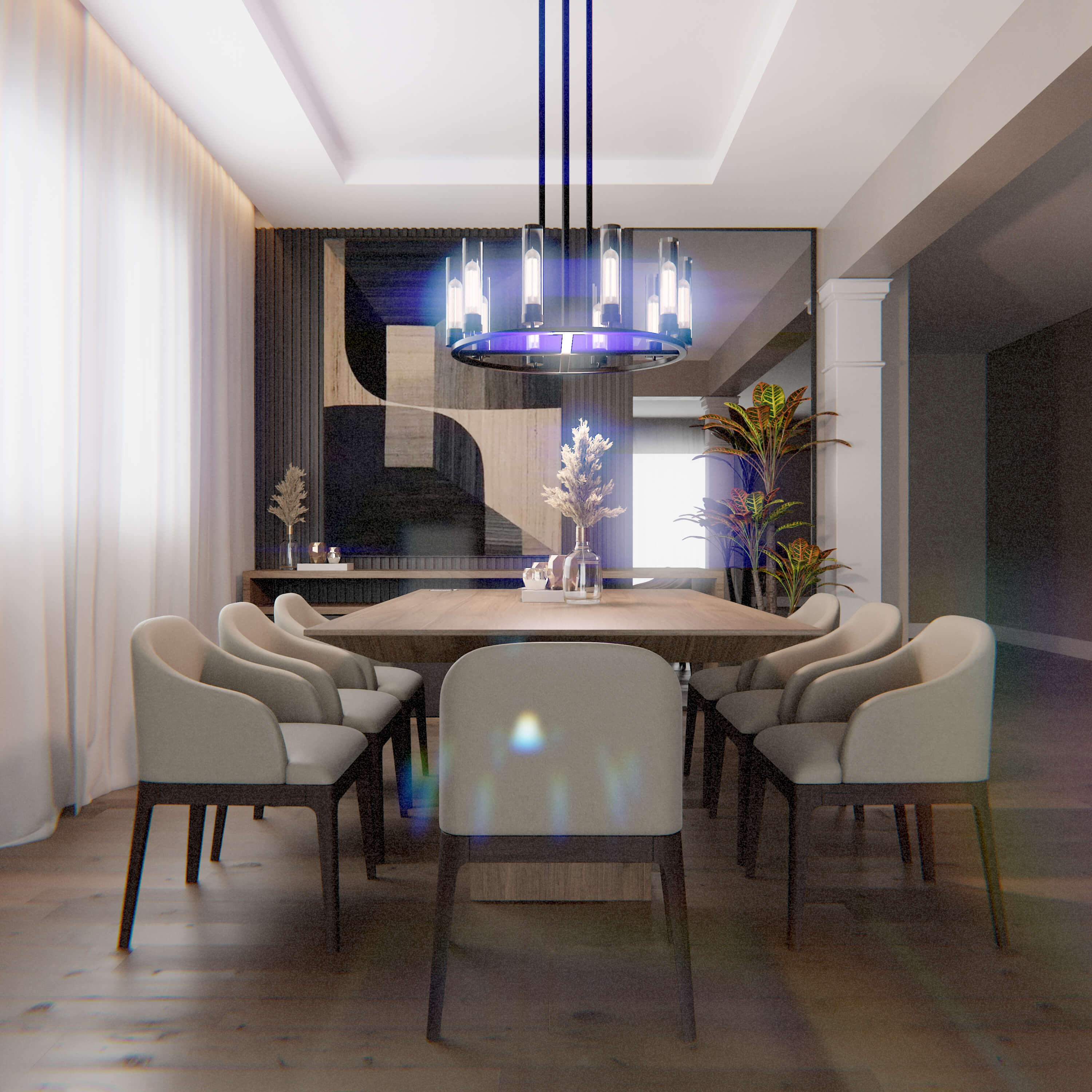 Dining Room 3D Render 3D Render, Digital Art by puscas_adryan