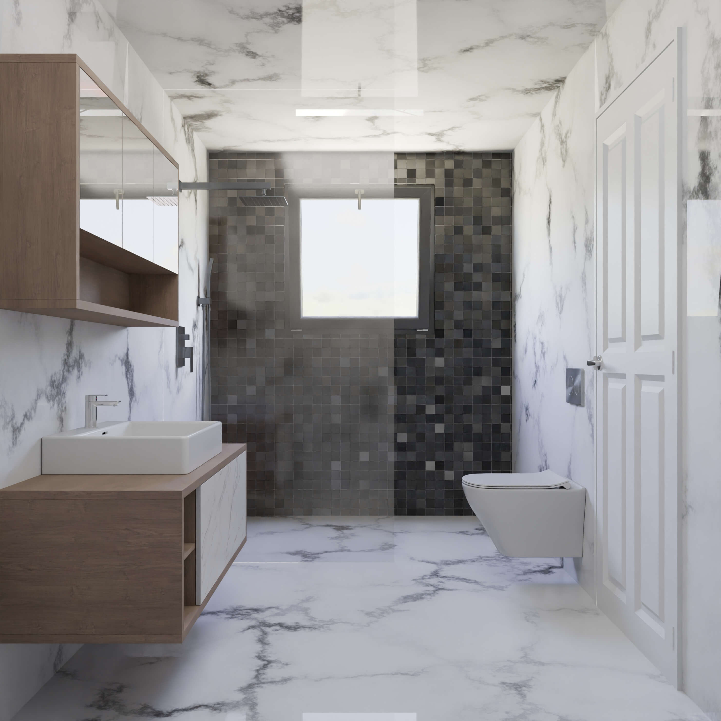 Simple & Minimalist Bathroom Design 3D Render by puscas_adryan