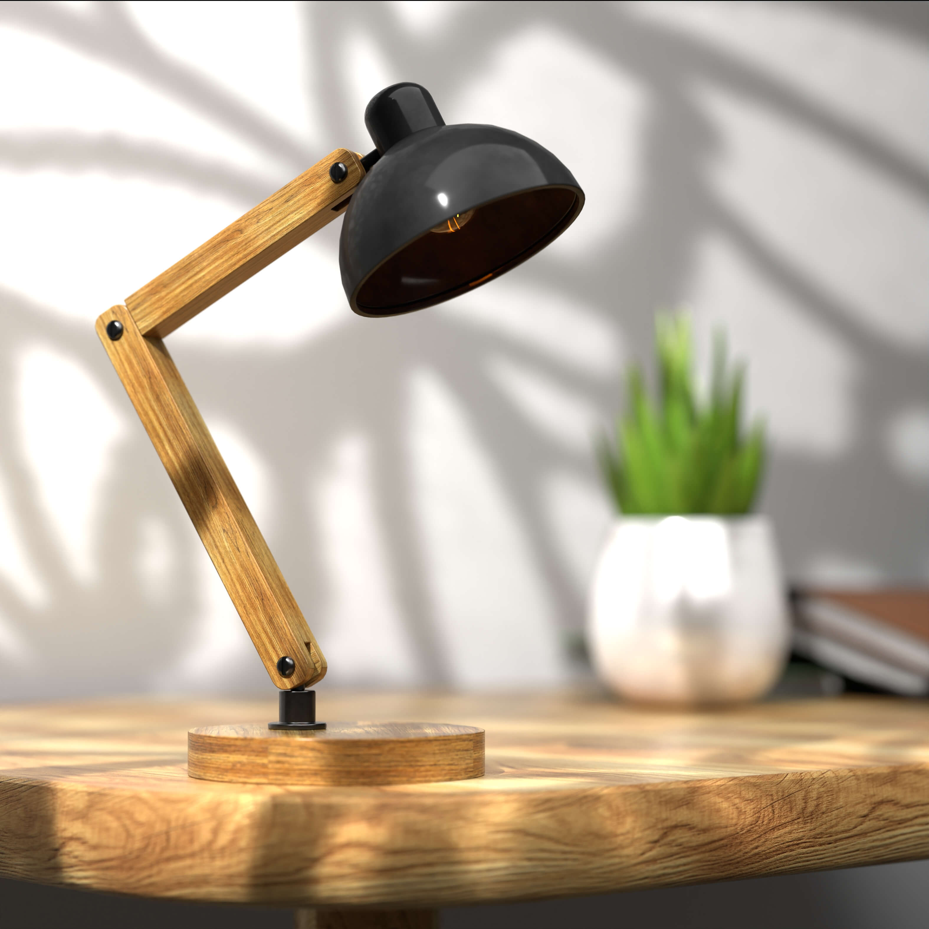 Sleek Modern Wooden Desk Lamp 3D Model 3D Render by puscas_adryan