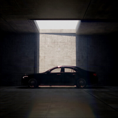 Mercedes Benz S-Class - Car Photoshoot Scene