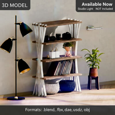 Modern Abstract Bookshelf