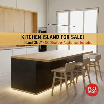 Modern Wooden Kitchen Island