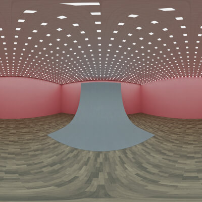 Pink Horizon Studio Grid Light Cyclorama HDRI
