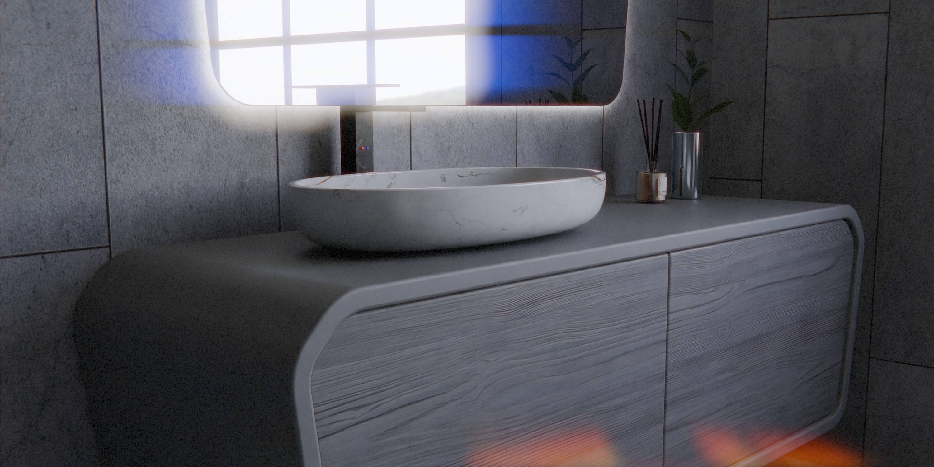 Premium Bathroom Furniture Set - Luxelav Lumina 3D Model by puscas_adryan