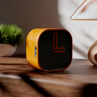 Retro Modern Desk Clock 3D Model