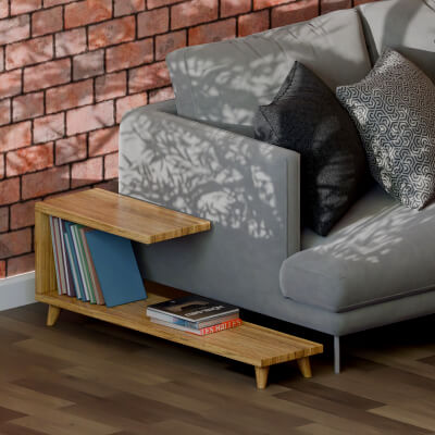 Stylish Mid-Century Modern Low Bookshelf / Side Table
