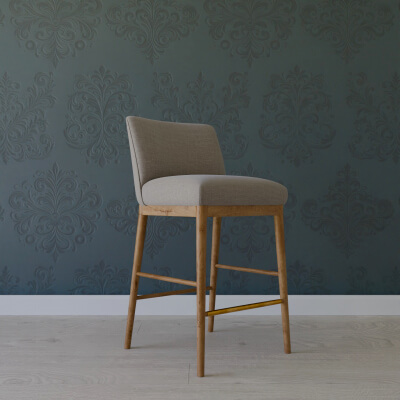 Stylish Upholstered Bar Stool Blender Photoshoot Scene