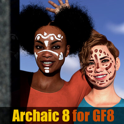 Archaic 8 - Face Paintings for Genesis Female 8