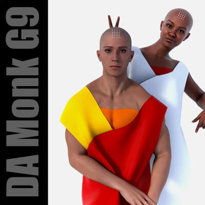 DA Monk G9 - Clothing for Genesis 9 by Pushee-Ri