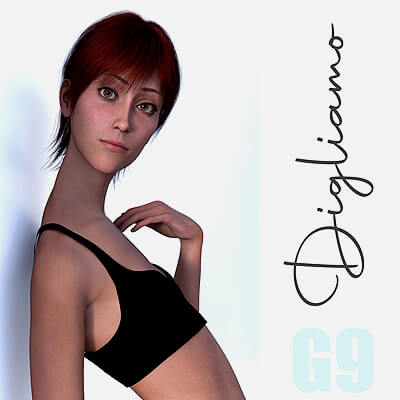 Digliamo - Character Morph for Genesis 9 Female by Pushee-Ri