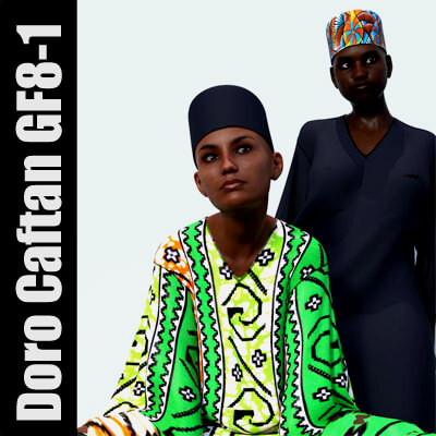 Doro Caftan GF8 01 - Clothing for Genesis Female 8 by Pushee-Ri