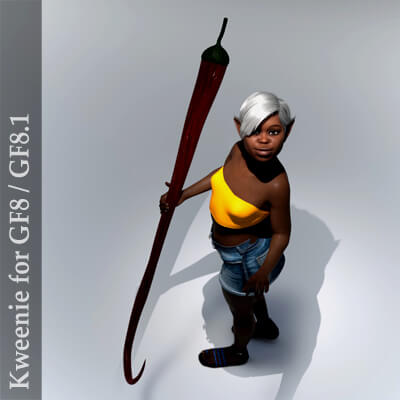 Kweenie - Toon Character for Genesis Female 8 and 8.1