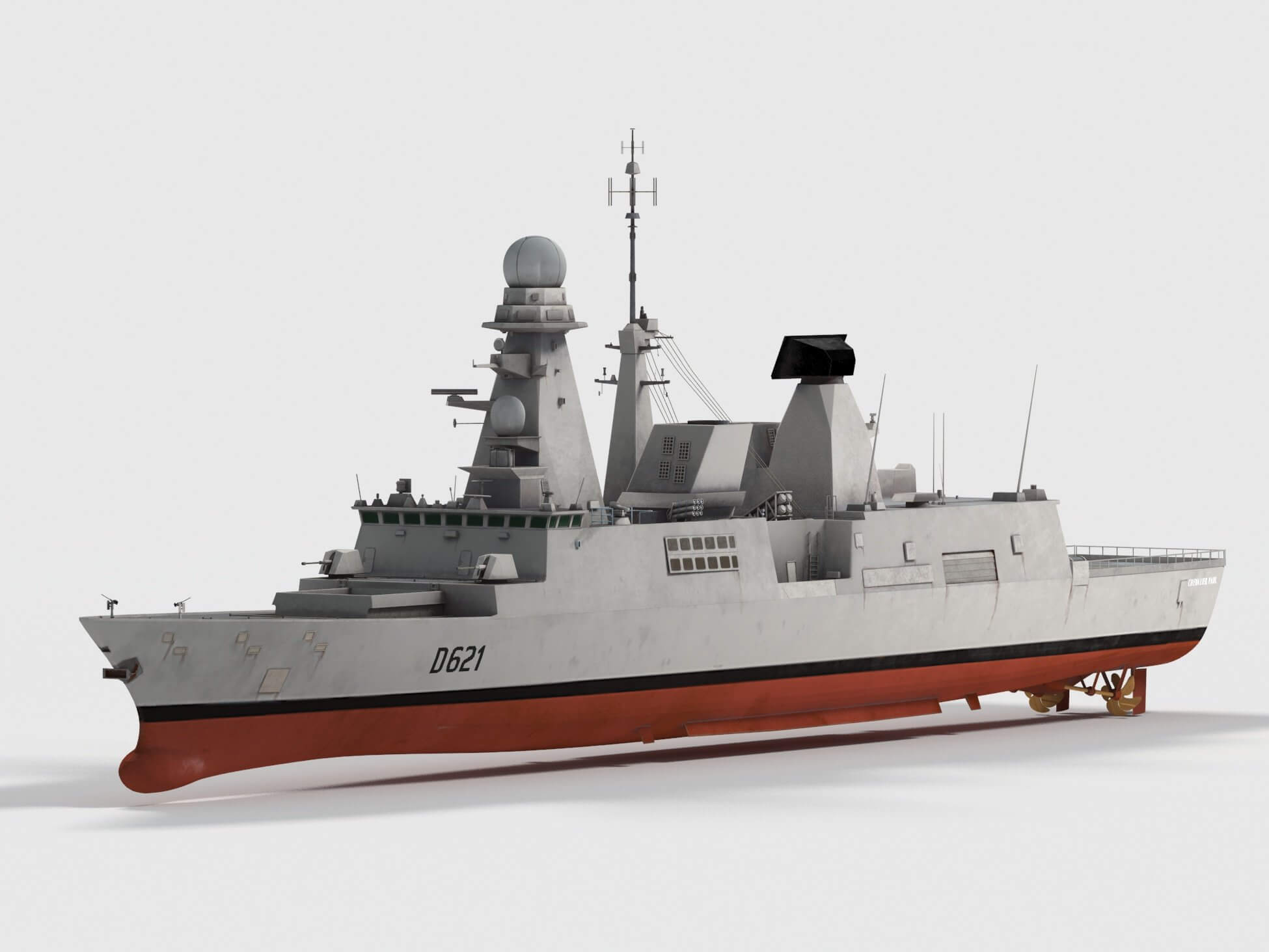 D621 Chevalier Paul Frigate 3D Model by pxfpxd