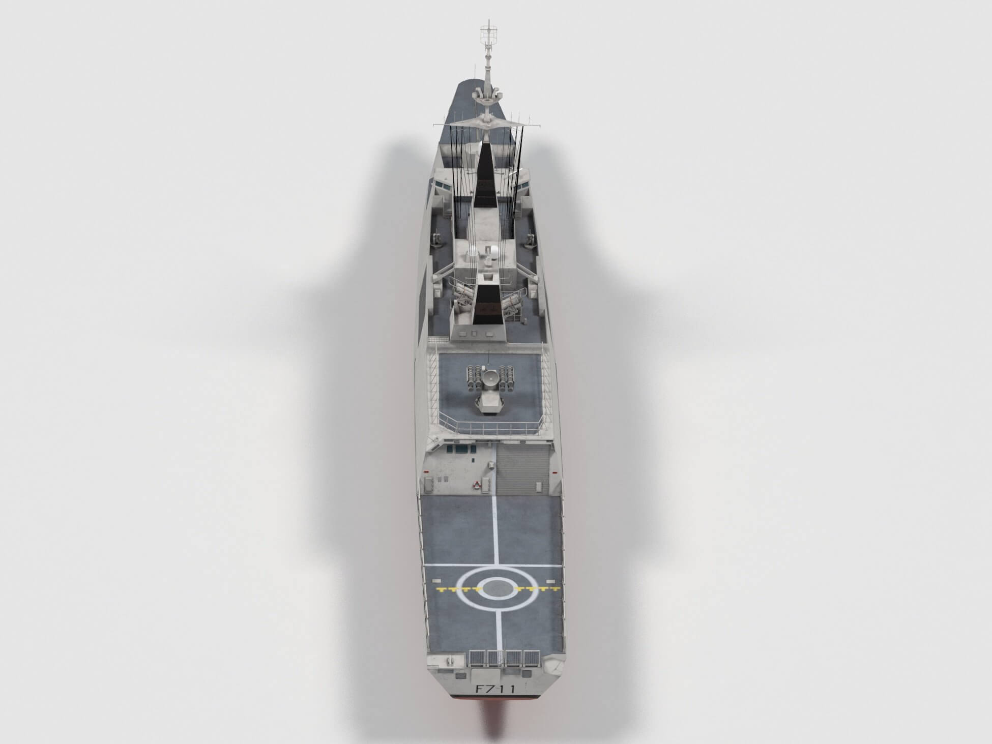 F711 Surcouf Lafayette Class Frigate - 3D Model by pxfpxd