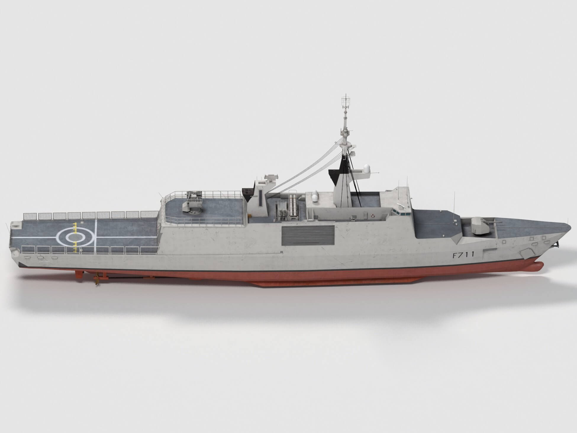 F711 Surcouf Lafayette Class Frigate - 3D Model by pxfpxd