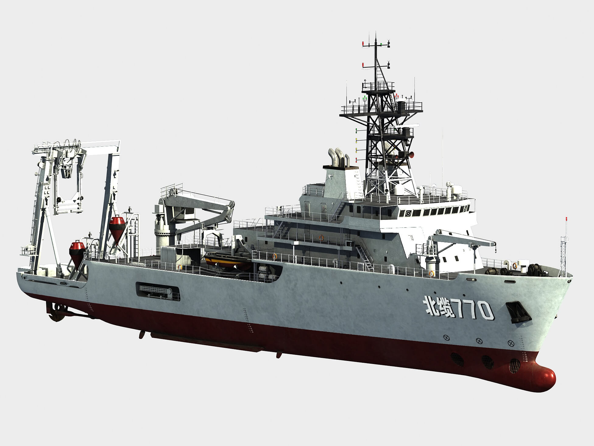 North Cable 770 Chinese Naval Cable Ship - 3D Model by pxfpxd