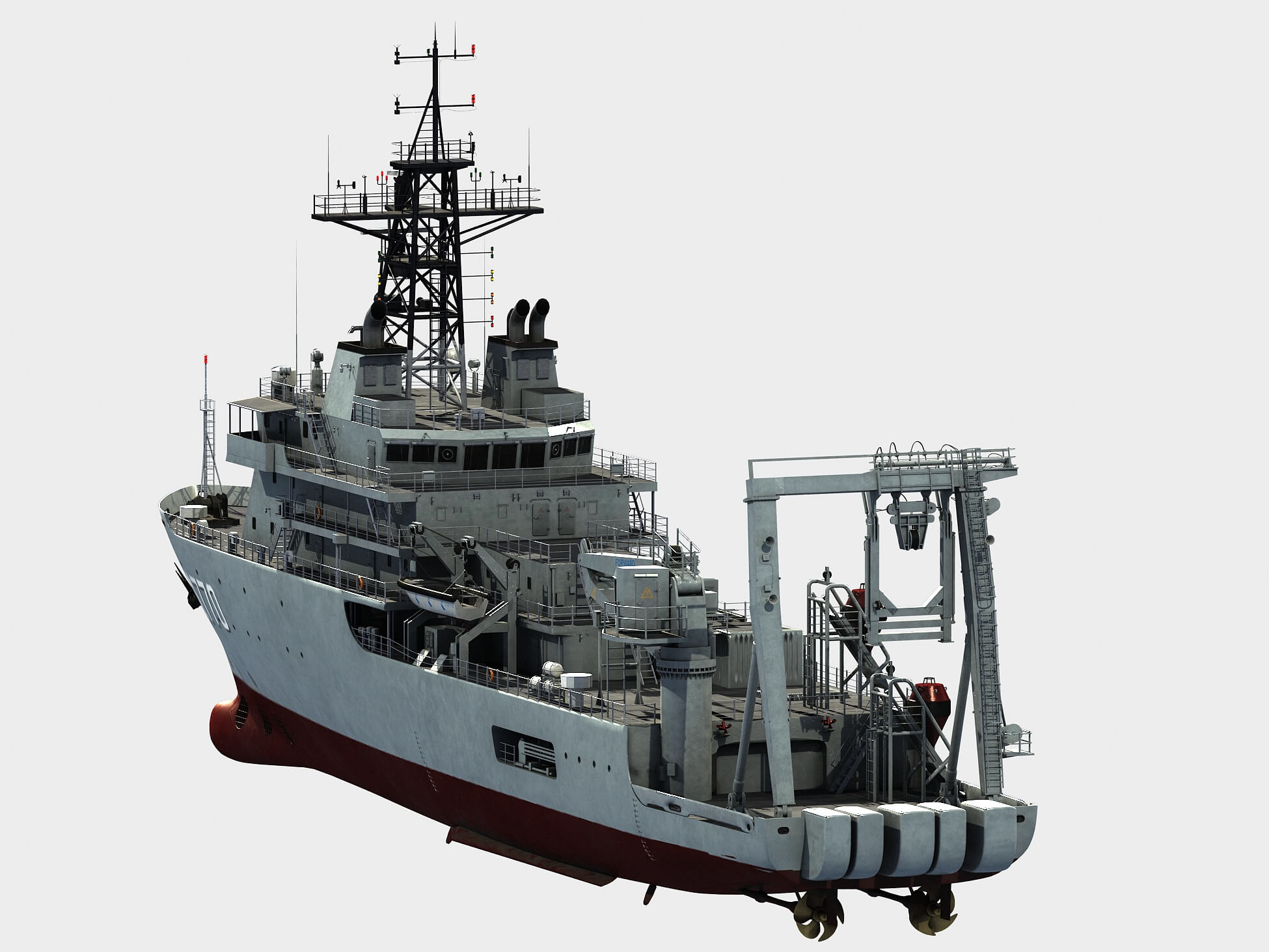 North Cable 770 Chinese Naval Cable Ship - 3D Model by pxfpxd