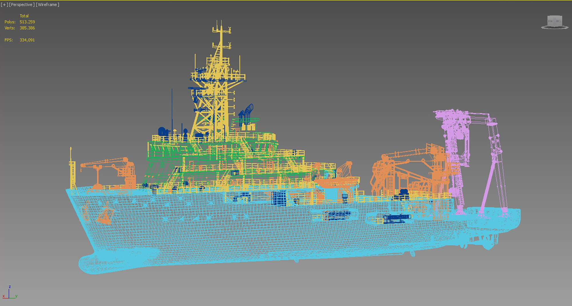 North Cable 770 Chinese Naval Cable Ship - 3D Model by pxfpxd