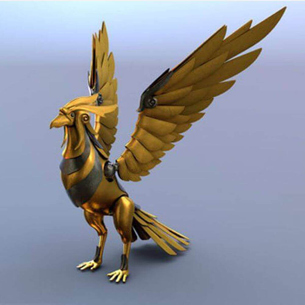 Mechanical Phoenix 3D Model by QUARTOMUNDO