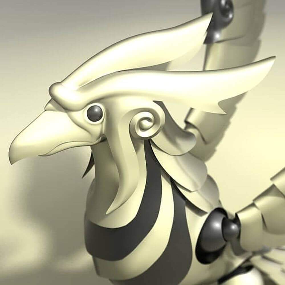 Mechanical Phoenix 3D Model by QUARTOMUNDO