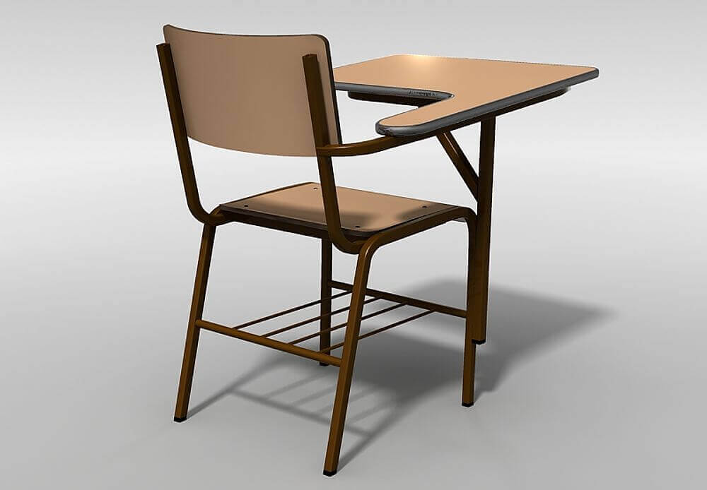 School Chair 3D Model by QUARTOMUNDO