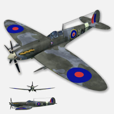 British WWII Spitfire Fighter Spitfire British Piston