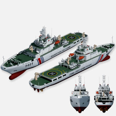China Coast Guard Ship 1401 Maritime Law Enforcement Officia