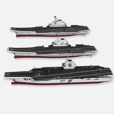 Chinese Aircraft Carriers CV16 CV17 CV18 with Carrier-Based