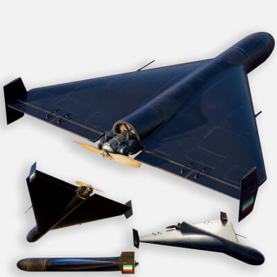 Shahed-136 Iranian Loitering Munition Unmanned Aerial Vehicl by qyqlq3q