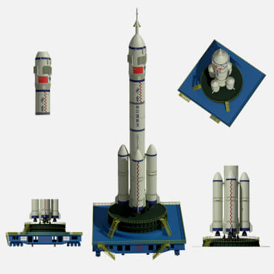 Shenzhou 13 China Manned Spaceship Spacecraft Rocket