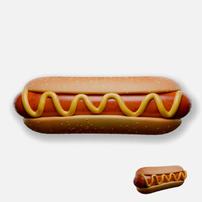 Stylized Hot Dog Cinematic Hot Dog