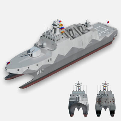 Taiwan China Tuojiang-Class Patrol Ship Missile Boat 618