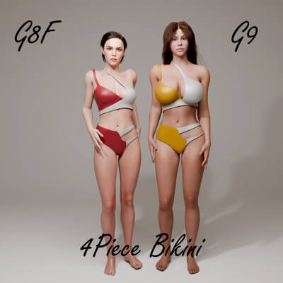 4Piece Bikini for Genesis 8 Female / Genesis 9