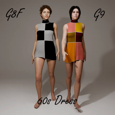 60s Dress for Genesis 8 Female / Genesis 9
